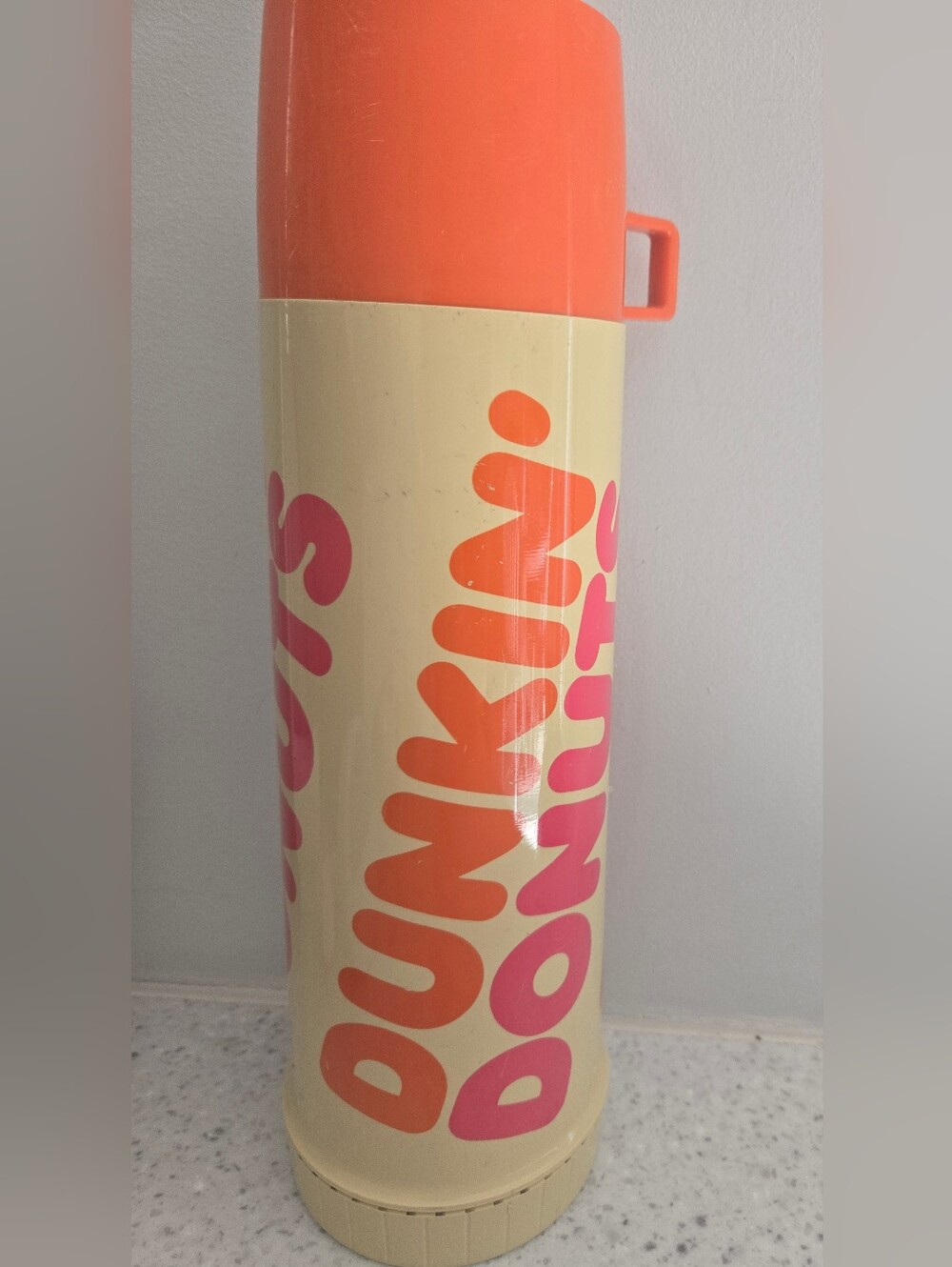 Thermos Dunkin' Donuts Cream Orange Pink Travel Flask